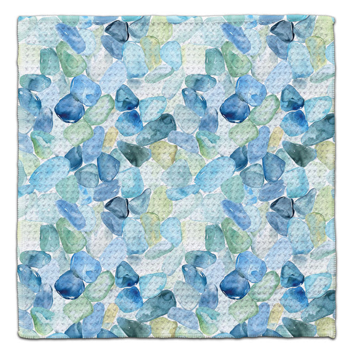 Sea Glass Blues Eco-Friendly Washcloth - CJ Bella Co.