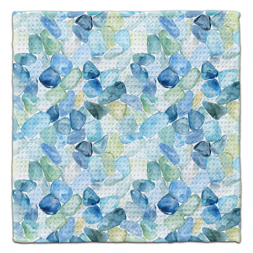 Sea Glass Blues Eco-Friendly Washcloth - CJ Bella Co.
