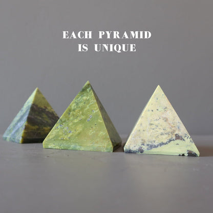 three serpentine Pyramids