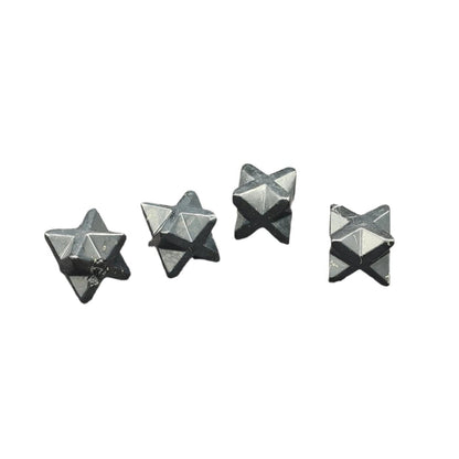 This picture is of 4 black Shungite Merkabah, polished and hand carved.