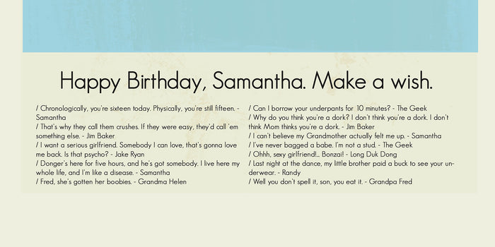 Sixteen Candles | DIGITAL ARTWORK DOWNLOAD