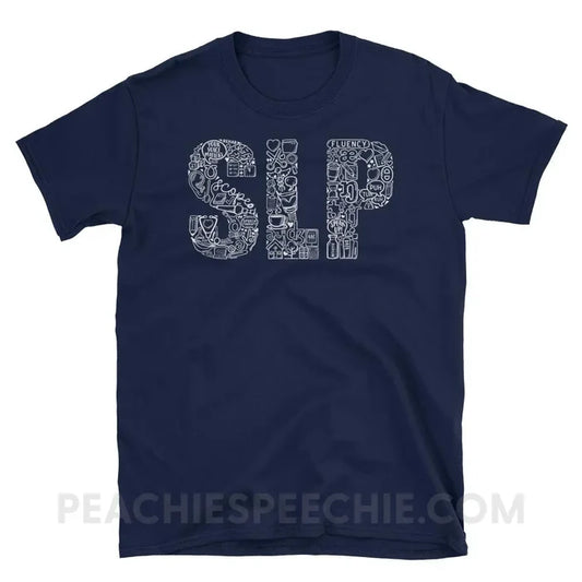 SLP Icons Classic Tee - Navy / S - T-Shirts & Tops peachiespeechie.com