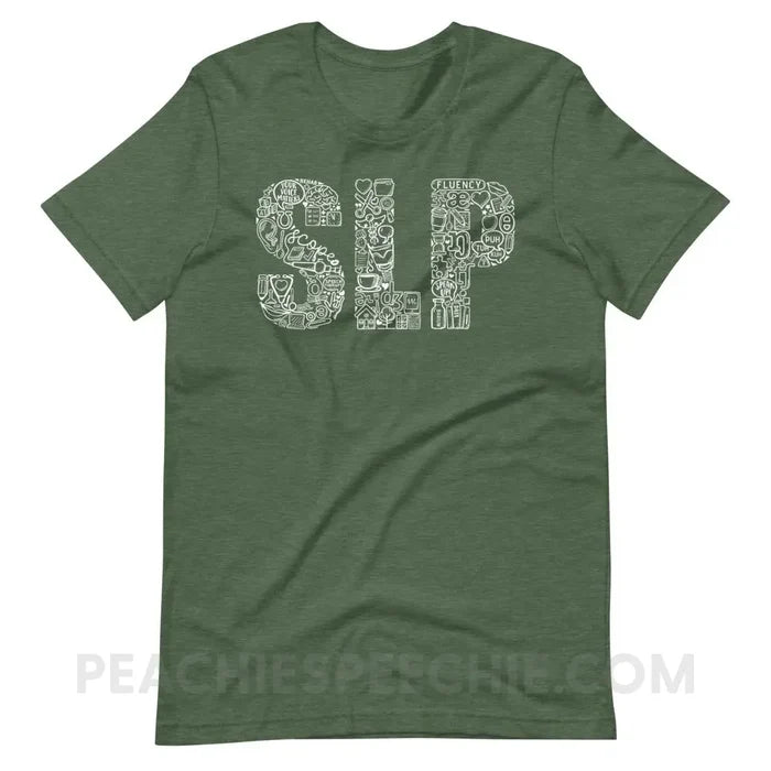 SLP Icons Premium Soft Tee - Heather Forest / S - T-Shirts & Tops peachiespeechie.com