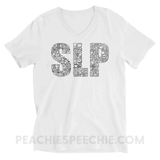 SLP Icons Soft V-Neck - S - T-Shirts & Tops peachiespeechie.com