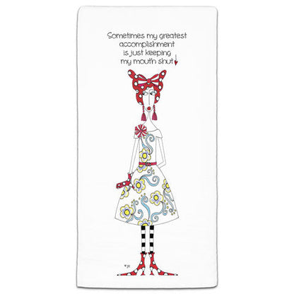 "Sometimes My Greatest Accomplishment" Dolly Mama's by Joey Flour Sack Towel - CJ Bella Co.