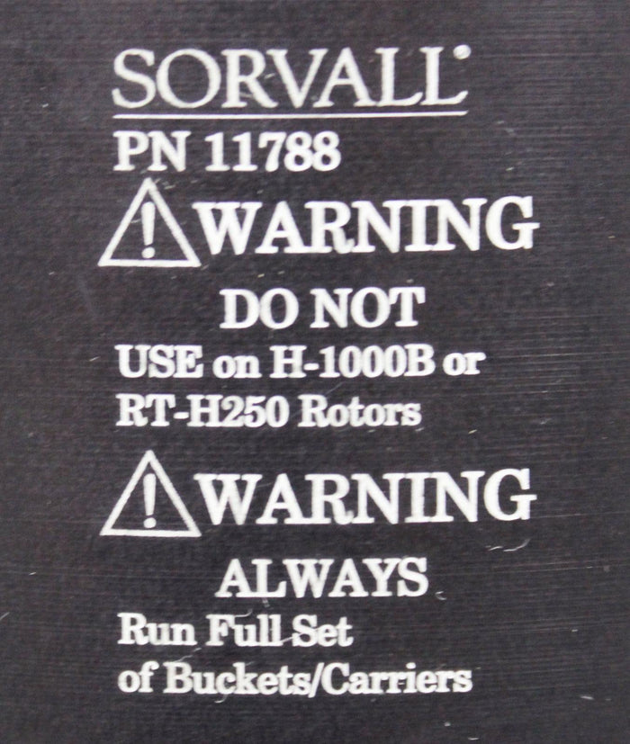 Sorvall 11788 Rotor Swing-Buckets Specifications