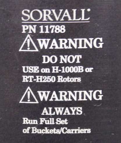 Sorvall 11788 Rotor Swing-Buckets Specifications