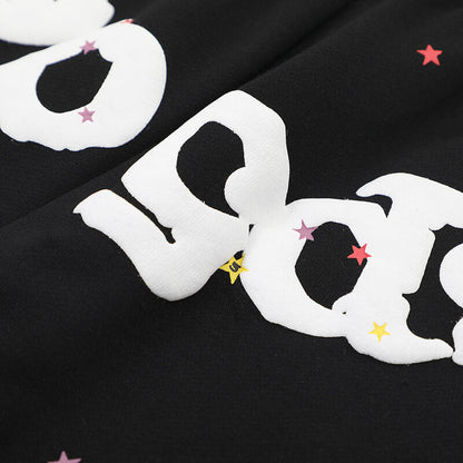 Sp5der Classic Flame Logo Graffiti Pant-Black #146