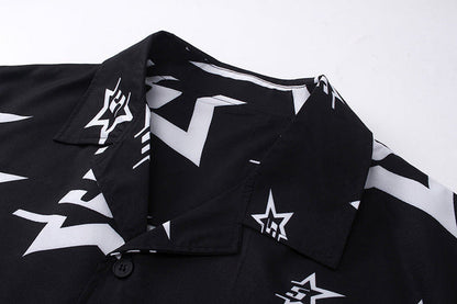 Sp5der Star Pattern Short-sleeved Shirt