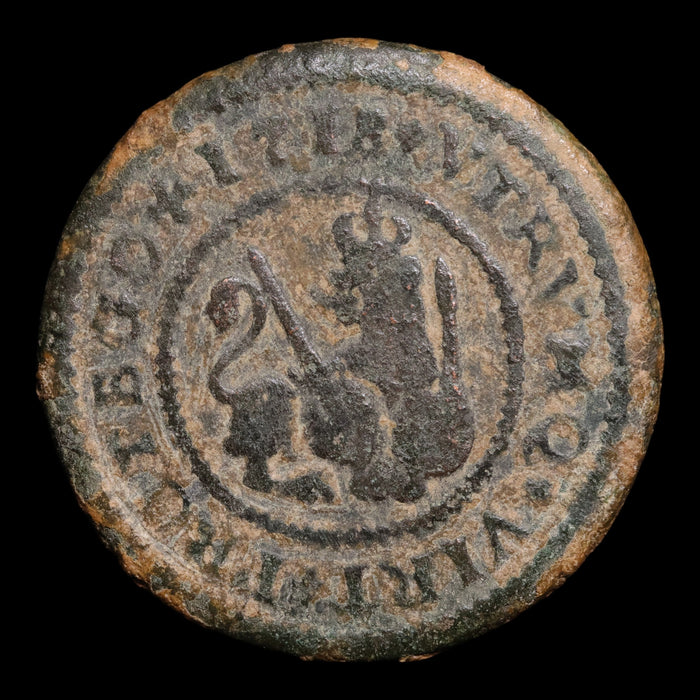 Spain, King Philip V, AE 2 Maravedis - 1718 CE - Spanish Empire