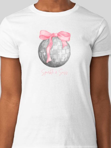 Sparkle & Shine Disco Ball Women's Softstyle Tee - Dance the Night Away! ✨ - Whippie's