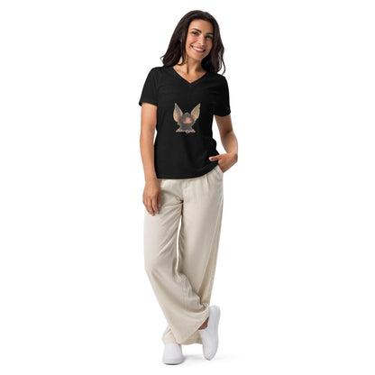 Spooky Cute Bat V-neck Tee - Whippie's