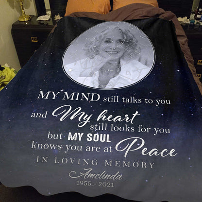 Star Map By Date Memorial Blankets For Loss Of Mother, Personalized In Memory Blanket