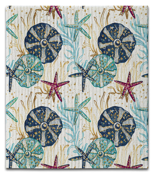 Starfish & Urchins Swedish Dishcloth - CJ Bella Co.