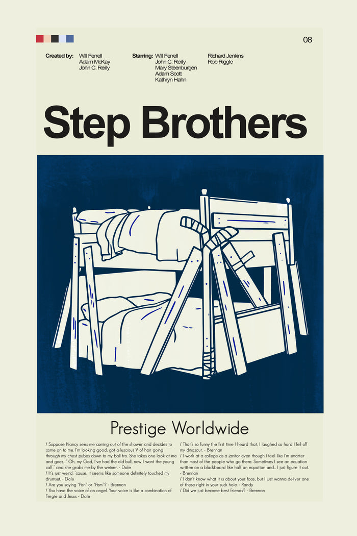 Step Brothers Inspired Mid-Century Modern Print | 12"x18" or 18"x24" Print only