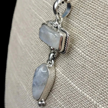 This is the side view of the Moonstone pendants