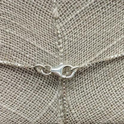 This is a close up of the Sterling Silver lobster claw clasp