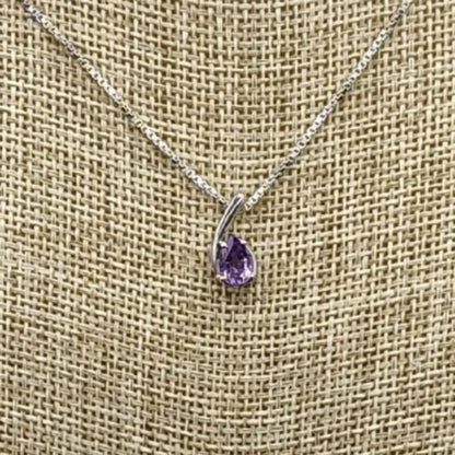 This is a close up of the Amethyst pendant