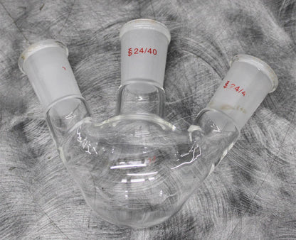 StonyLab Bent Vacuum Take-Off Adapter - 3-Neck Round & Flat Bottom Flasks 24/40