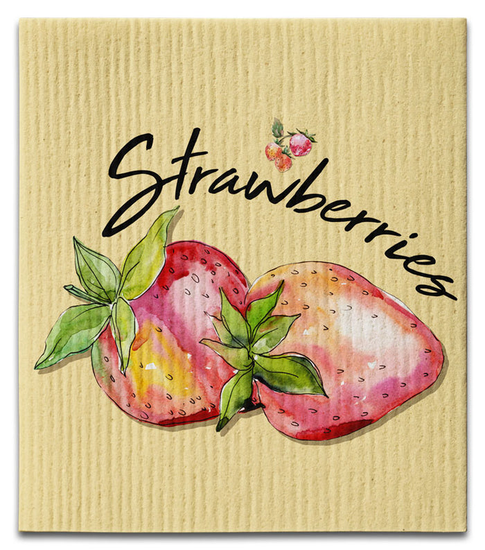 Strawberries Swedish Dishcloth