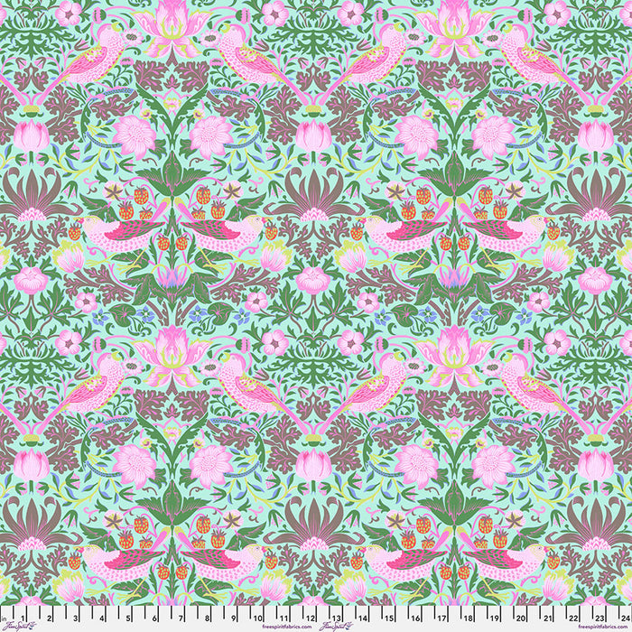 Strawberry Thief / Aqua by Kaffe Fassett x William Morris & Co.