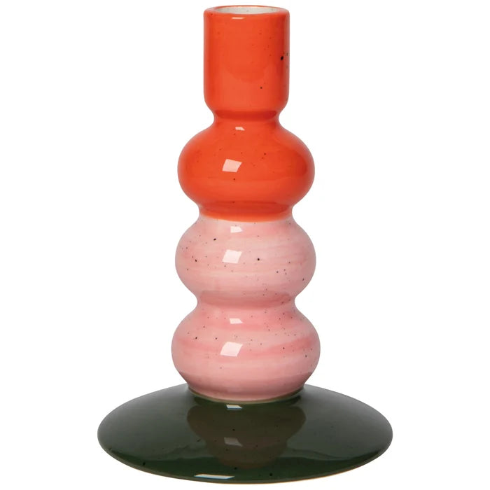 Sunset Bubble Ceramic Taper Candle Holder