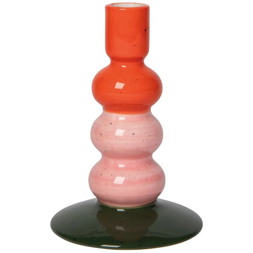 Sunset Bubble Ceramic Taper Candle Holder