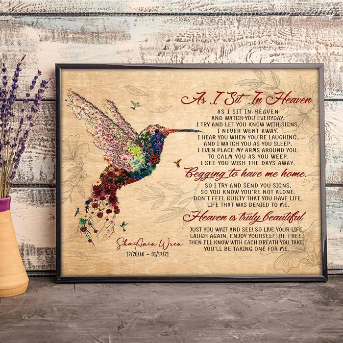 Sympathy gift ideas for loss of father, Bereavement Gifts for Loss of Father, As I Sit In Heaven best in memory gifts