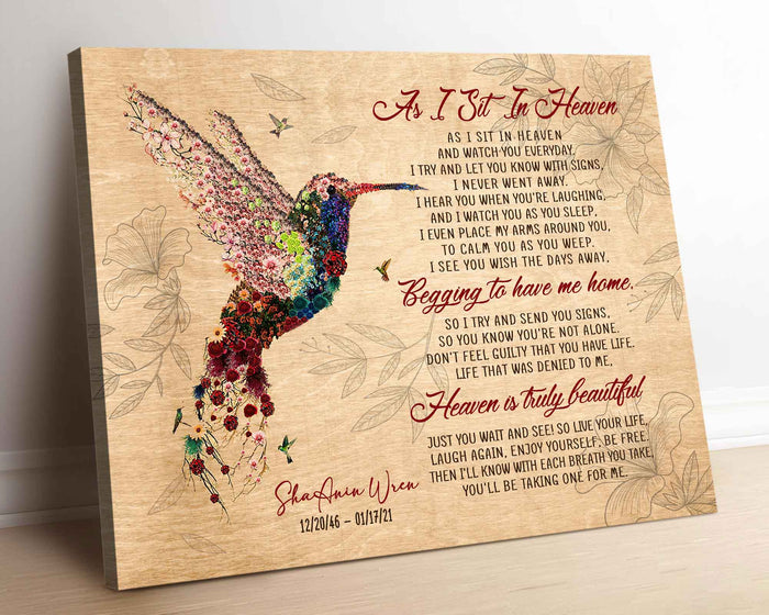 Sympathy gift ideas for loss of father, Bereavement Gifts for Loss of Father, As I Sit In Heaven best in memory gifts