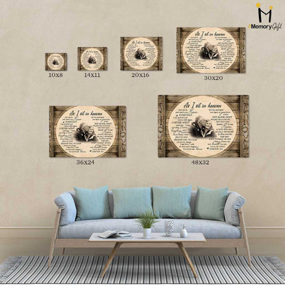 Sympathy Gifts For Loss Of Wife, As I Sit In Heaven Memorial Canvas, In Memory of Mom Gifts