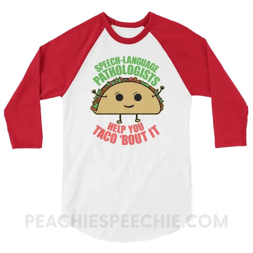 Taco ’Bout It Baseball Tee - White/Red / XS - T-Shirts & Tops peachiespeechie.com