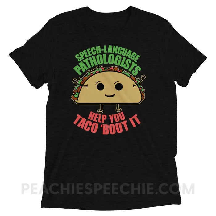 Taco ’Bout It Tri-Blend Tee - Solid Black Triblend / XS - T-Shirts & Tops peachiespeechie.com
