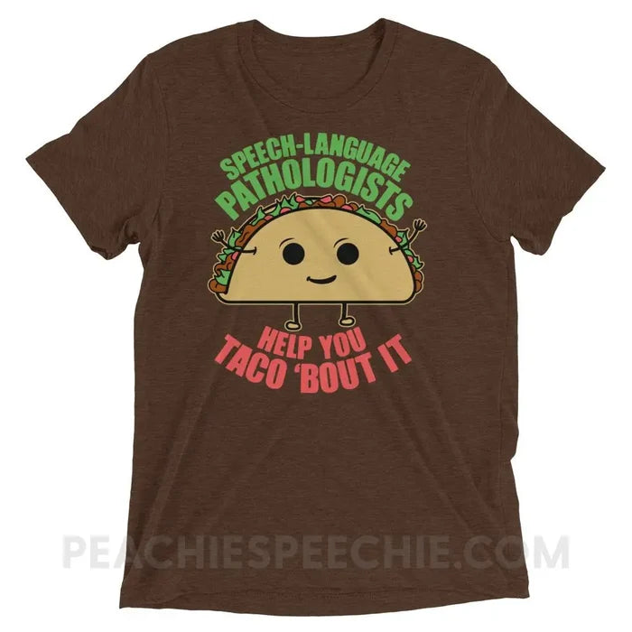 Taco ’Bout It Tri-Blend Tee - Brown Triblend / XS - T-Shirts & Tops peachiespeechie.com