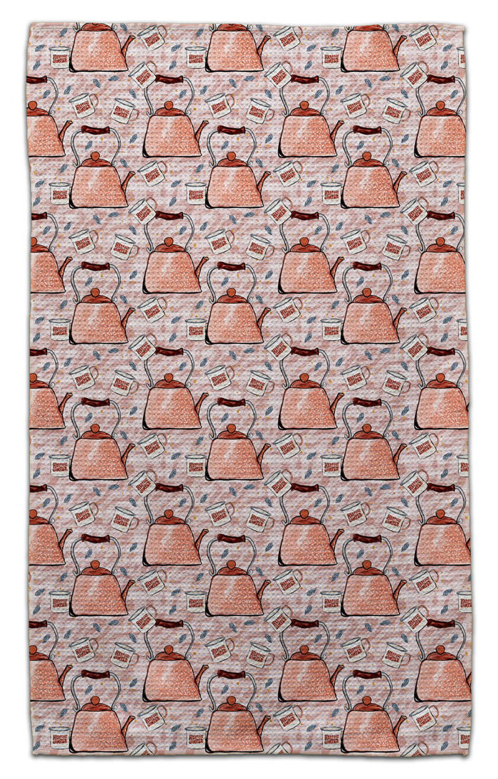 Tea Pot & Mug Waffle Weave Towel - CJ Bella Co.