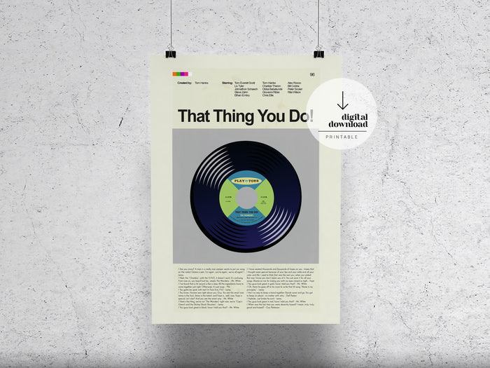 That Thing You Do! | DIGITAL ARTWORK DOWNLOAD