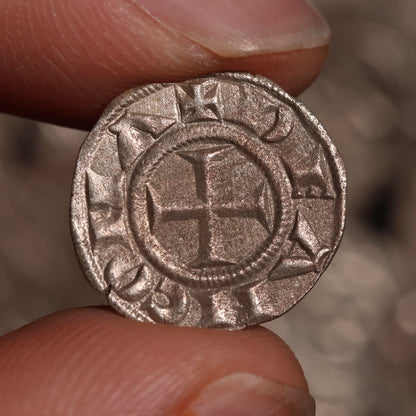 The Crusades, Italy, City of Ancona, 1 Denier - 1250 to 1348 CE - The Crusades