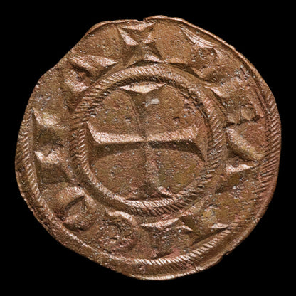 The Crusades, Italy, City of Ancona, BI Denier - 1250 to 1348 CE - The Crusades
