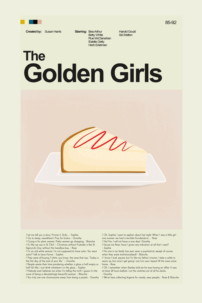 The Golden Girls Inspired Mid-Century Modern Print | 12"x18" or 18"x24" Print only