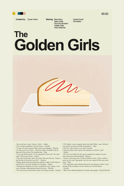 The Golden Girls Inspired Mid-Century Modern Print | 12"x18" or 18"x24" Print only