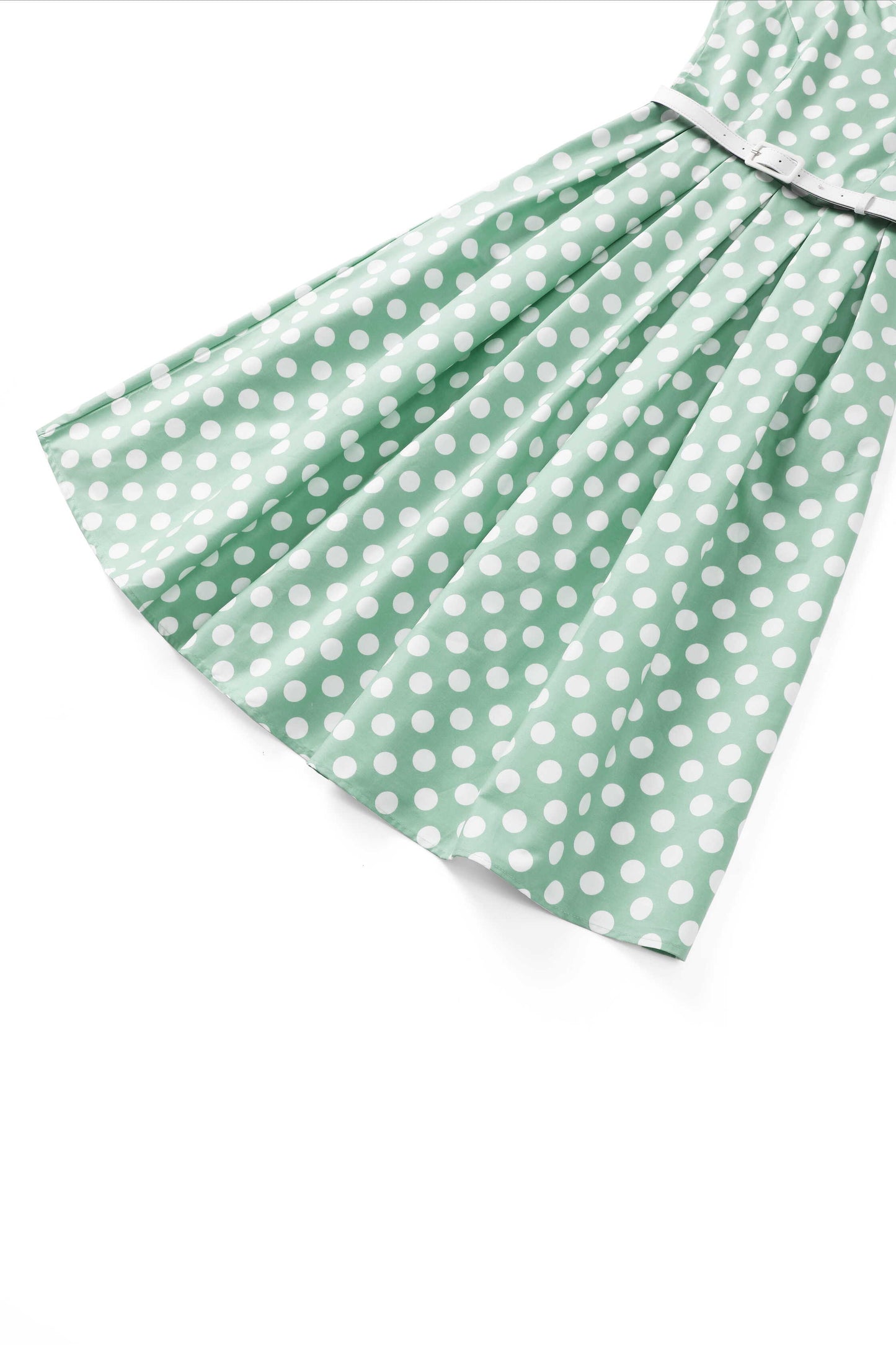 Ophelia Sage Polka Dot Midi Dress