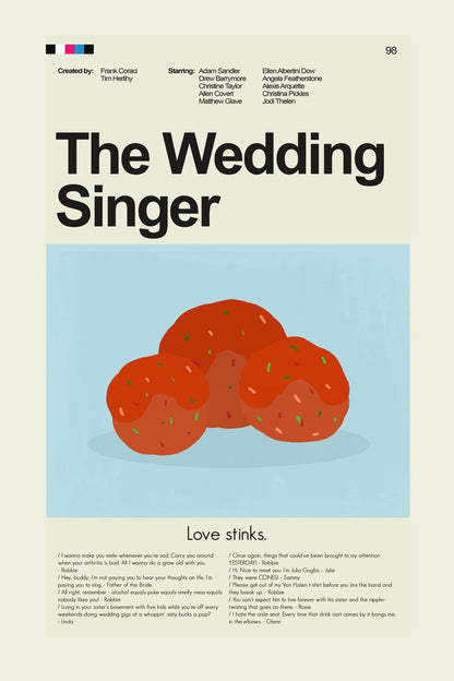 The Wedding Singer Mid-Century Modern Print | 12"x18" or 18"x24" Print only