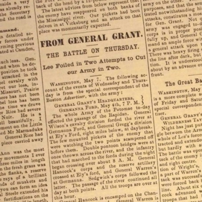 The Worcester Palladium Newspaper, Civil War Issue
