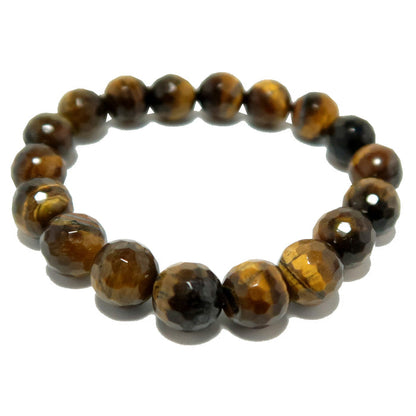 faceted golden tigers eye bracelet