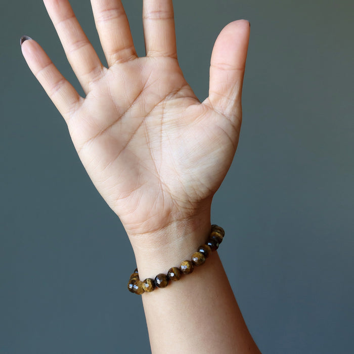 faceted golden tigers eye bracelet
