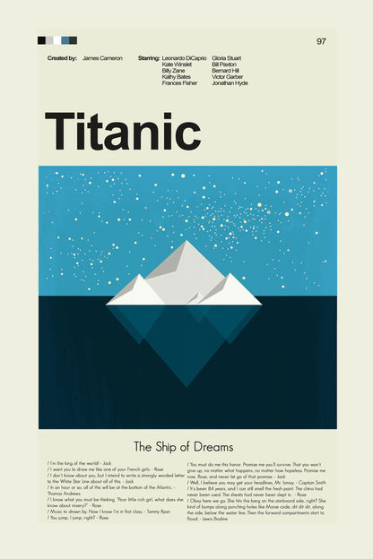 Titanic Mid-Century Modern Print | 12"x18" or 18"x24" Print only