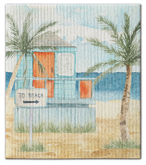 To Beach Swedish Dishcloth