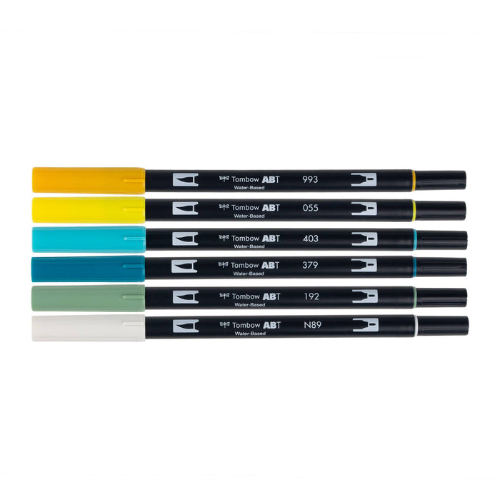 Tombow - Dual Brush Pen Art Markers -  Lemon Squeezy - 6 Pack