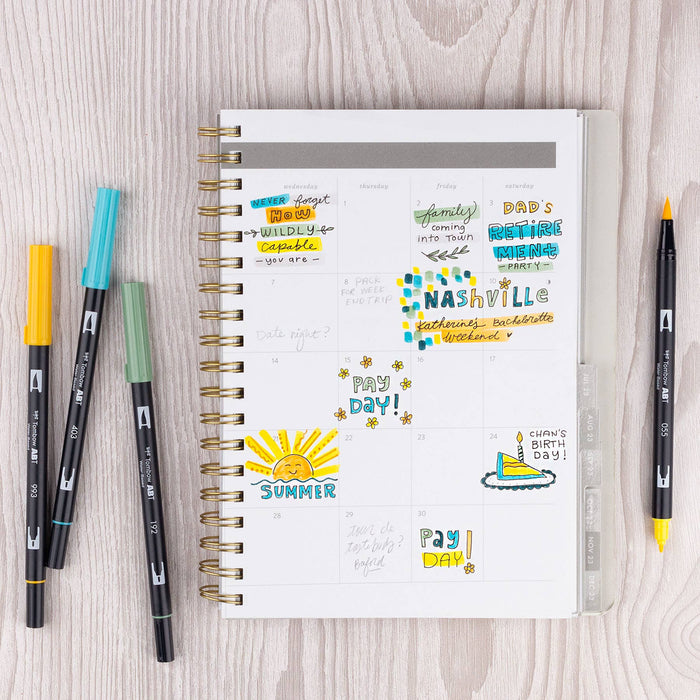Tombow - Dual Brush Pen Art Markers -  Lemon Squeezy - 6 Pack