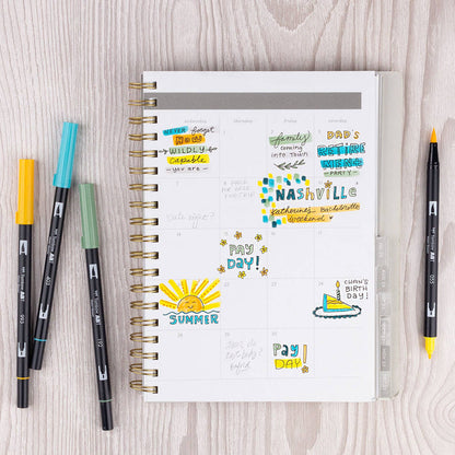 Tombow - Dual Brush Pen Art Markers -  Lemon Squeezy - 6 Pack