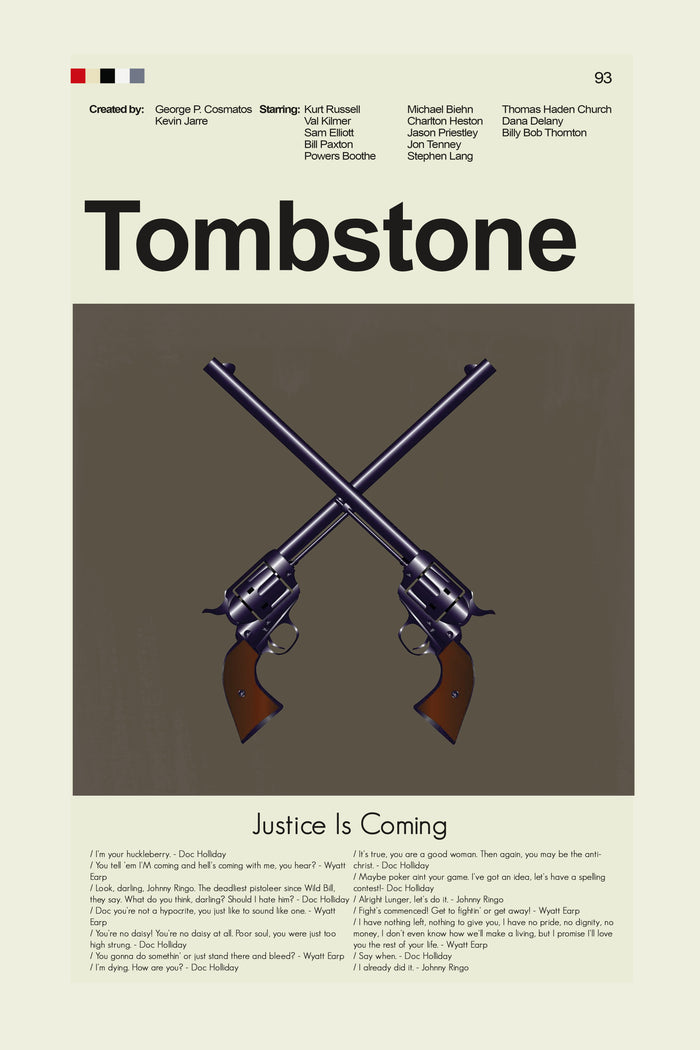 Tombstone Mid-Century Modern Print | 12"x18" or 18"x24" Print only
